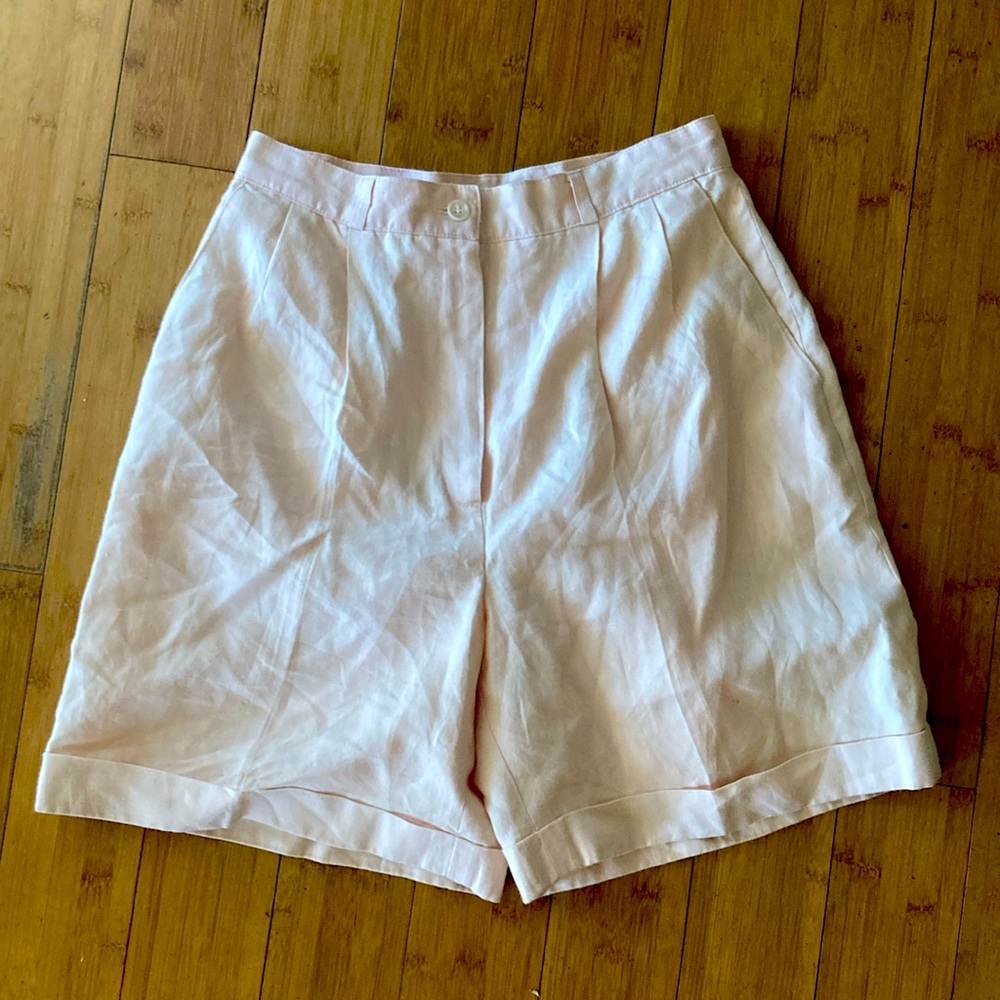 Vintage Larry Levine collection women’s shorts 100% linen lined size 10